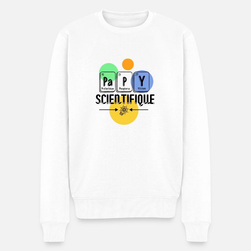 Papy scientifique - Pull Premium bio Homme - blanc