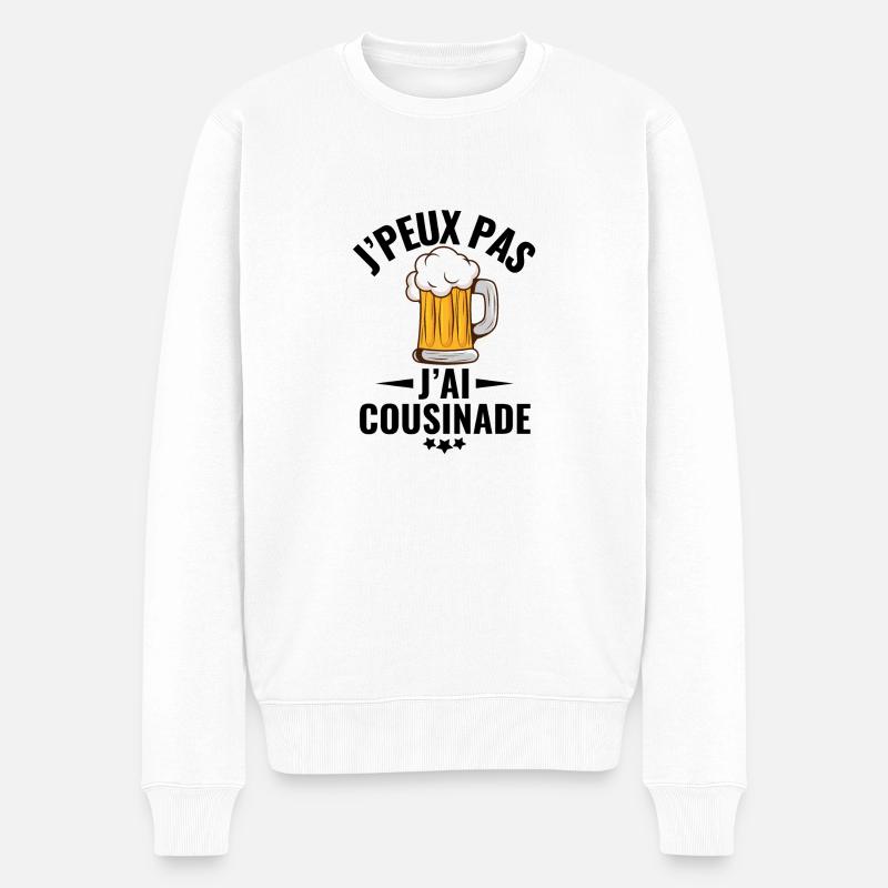 J'peux pas J'Ai Cousinade - Pull Premium bio Homme - blanc