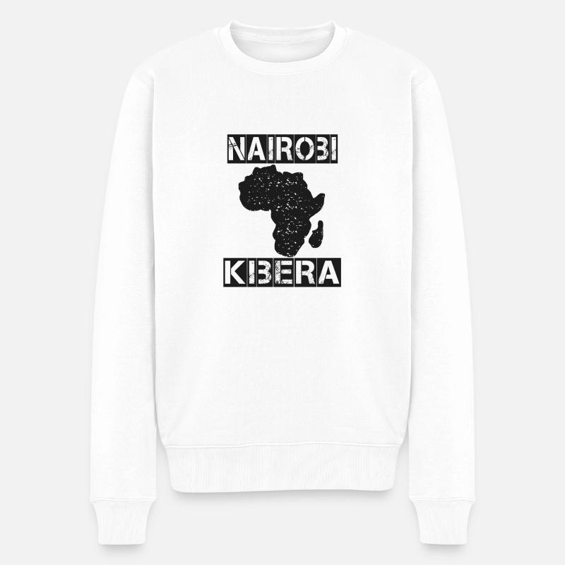 Nairobi Afrika - Männer Premium Bio Pullover - Weiß