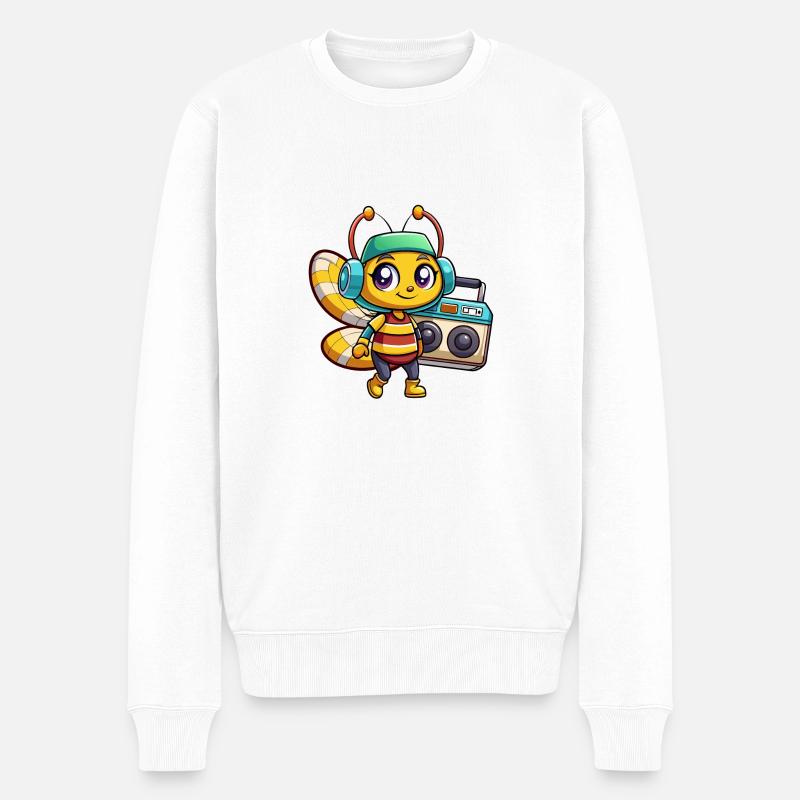 WANZEN - Männer Premium Bio Pullover - Weiß