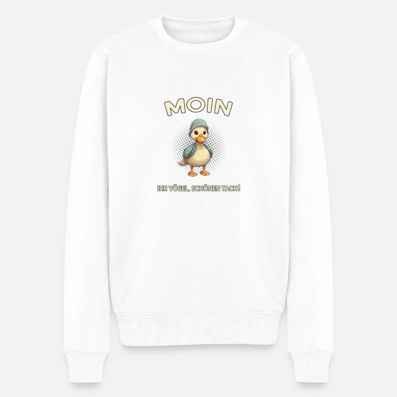 Moin you oiseaux belle tachyère - Pull Premium bio Homme - blanc