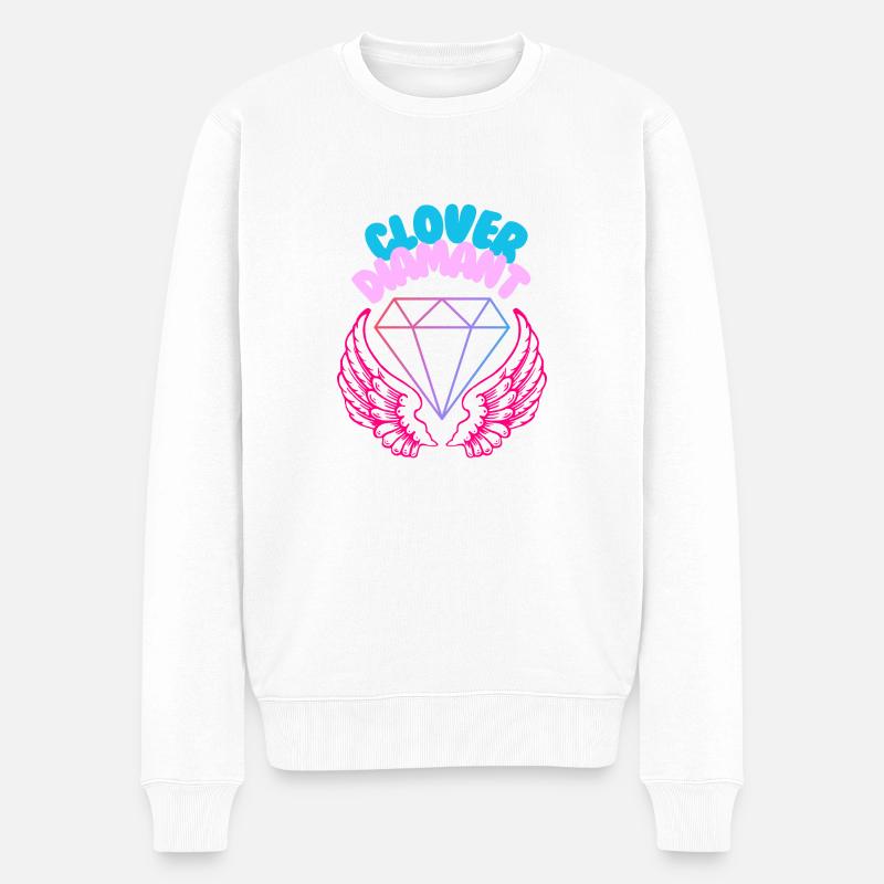 TrèfleDiamondRetro - Pull Premium bio Homme - blanc