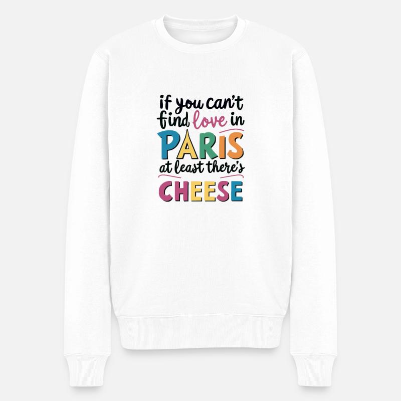 find love in paris - Pull Premium bio Homme - blanc