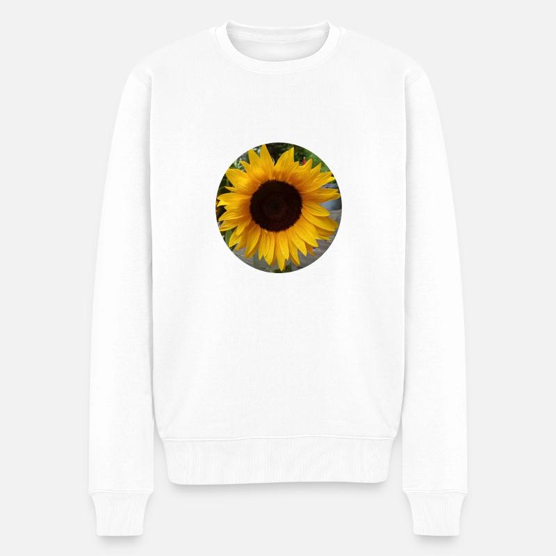 Tournesol Anniversaire Fleur - Pull Premium bio Homme - blanc