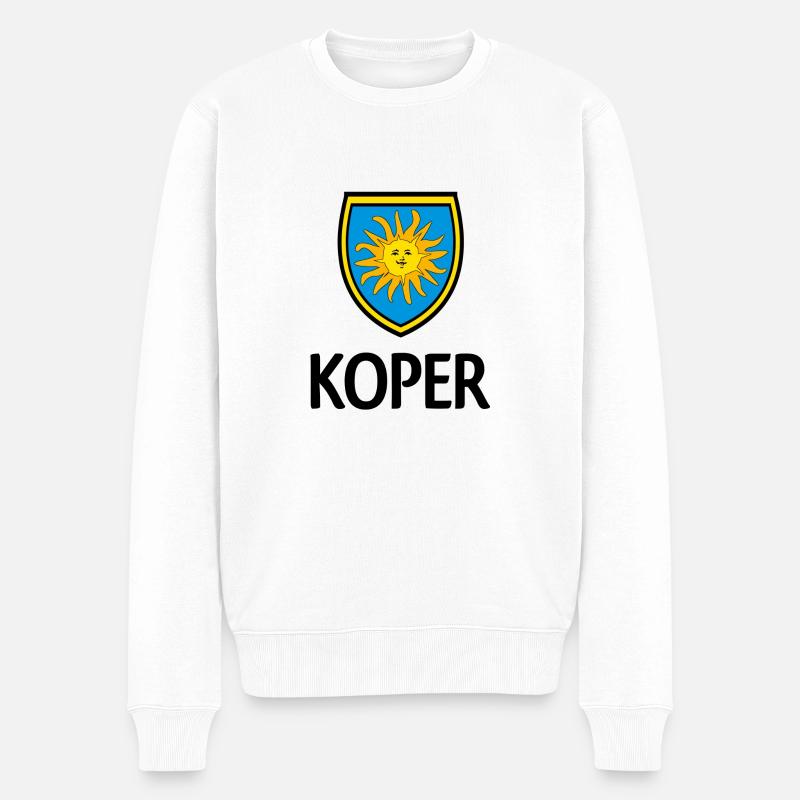 Koper Wappen - Männer Premium Bio Pullover - Weiß