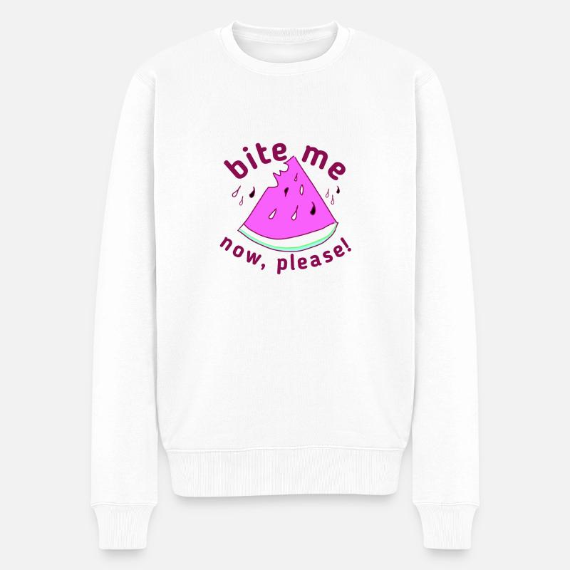 Pastèque Fruit Maritime Tendance - Pull Premium bio Homme - blanc