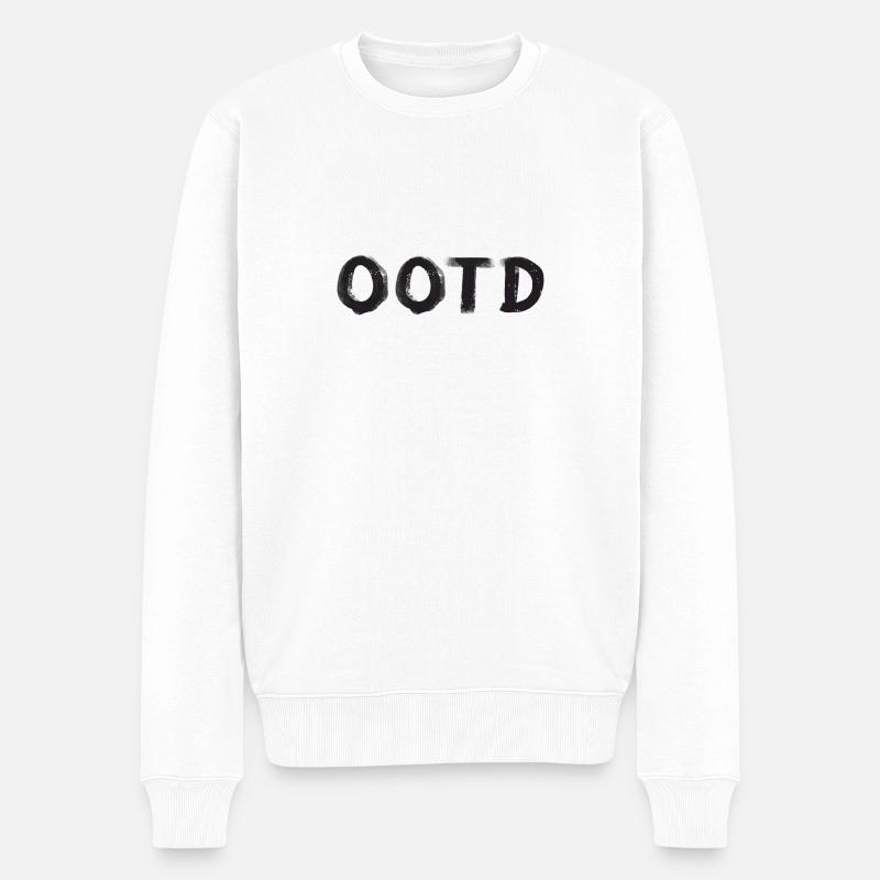 Grunge Style OOTD Slogan - Pull Premium bio Homme - blanc