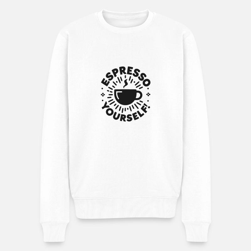 Espresso vous-même ! - Pull Premium bio Homme - blanc