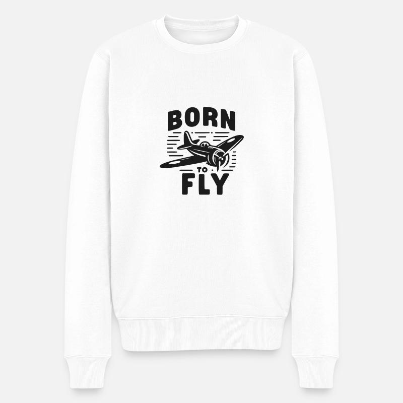 Né pour voler - Pull Premium bio Homme - blanc