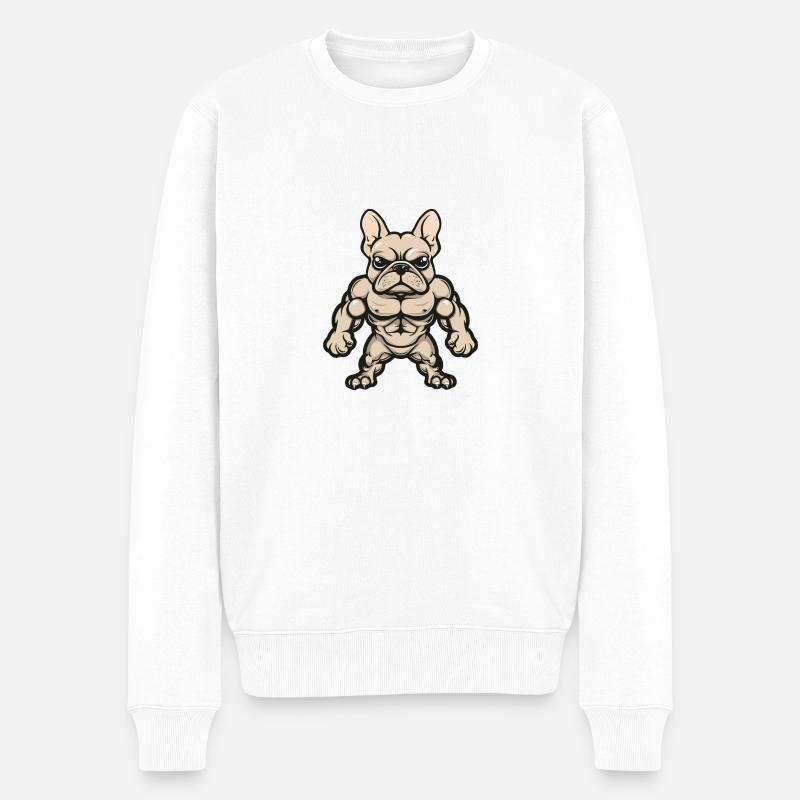 Bande dessinée de chien - Pull Premium bio Homme - blanc