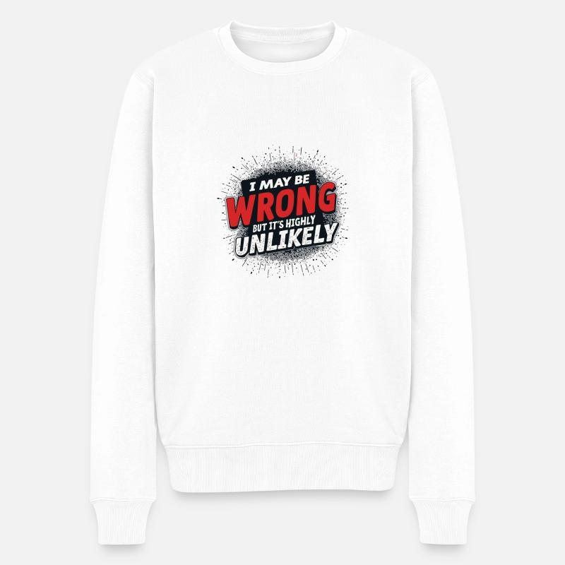ZITAT IM TREND - Männer Premium Bio Pullover - Weiß