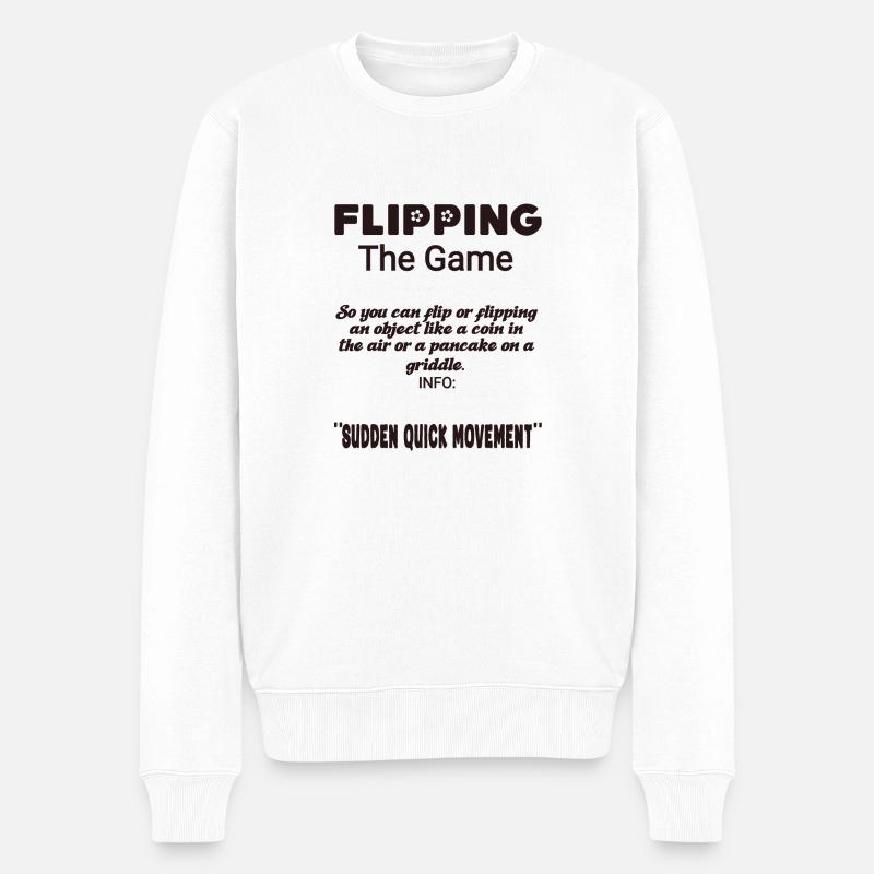 Flipping the game slang - Männer Premium Bio Pullover - Weiß