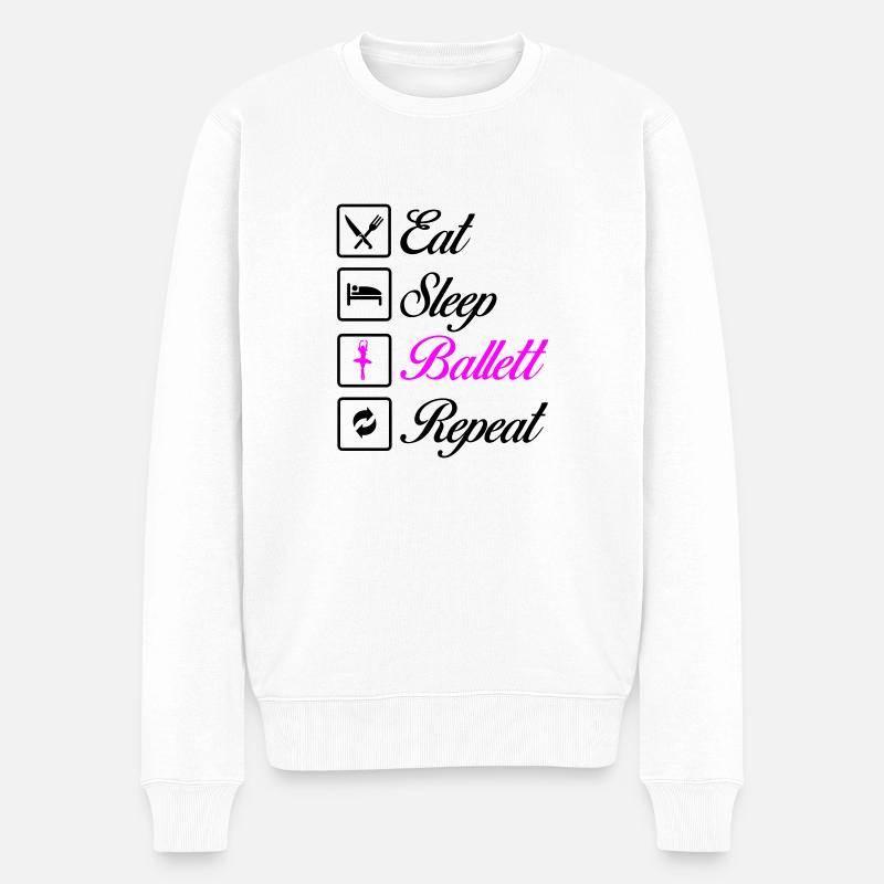 ballett repeat - Männer Premium Bio Pullover - Weiß