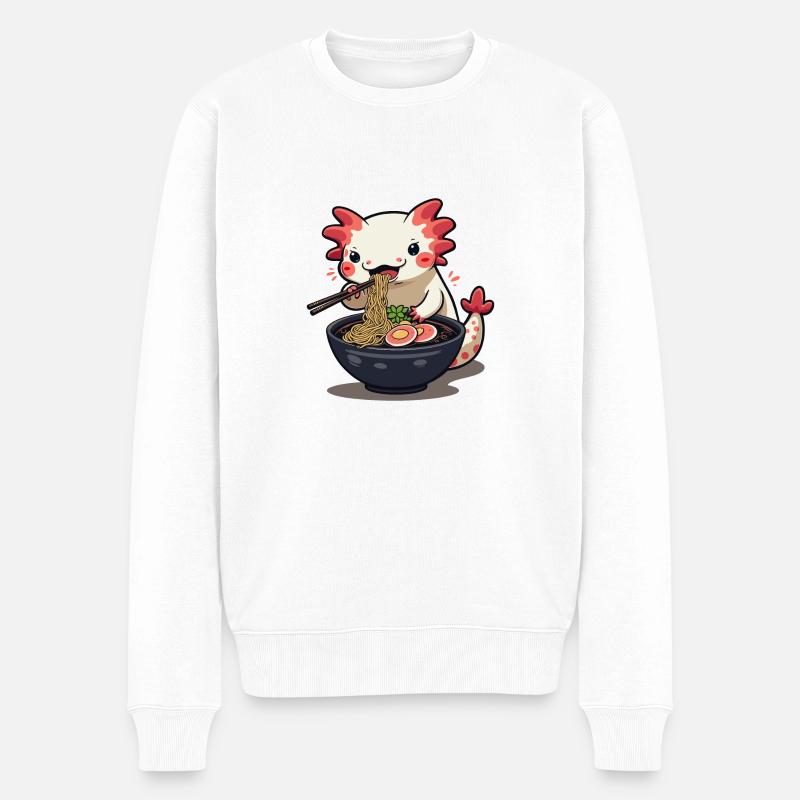 LECKERE RAMEN - Männer Premium Bio Pullover - Weiß