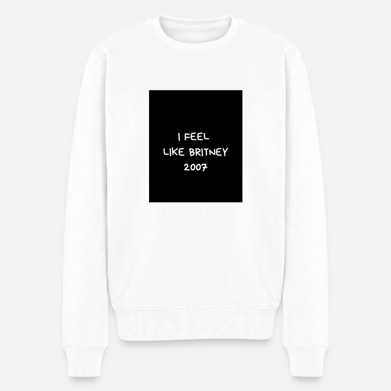 FeellikeBritney2007 - Männer Premium Bio Pullover - Weiß