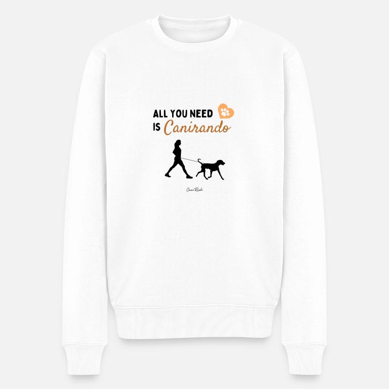 Canirando cani-rando rando avec chien - Pull Premium bio Homme - blanc
