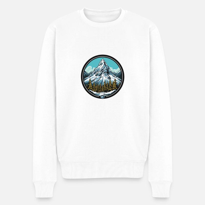 Monts de Berge - Pull Premium bio Homme - blanc
