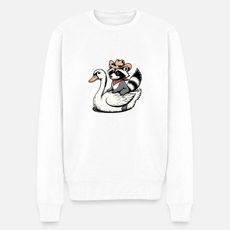 SÜSSER COWBOY - Männer Premium Bio Pullover - Weiß