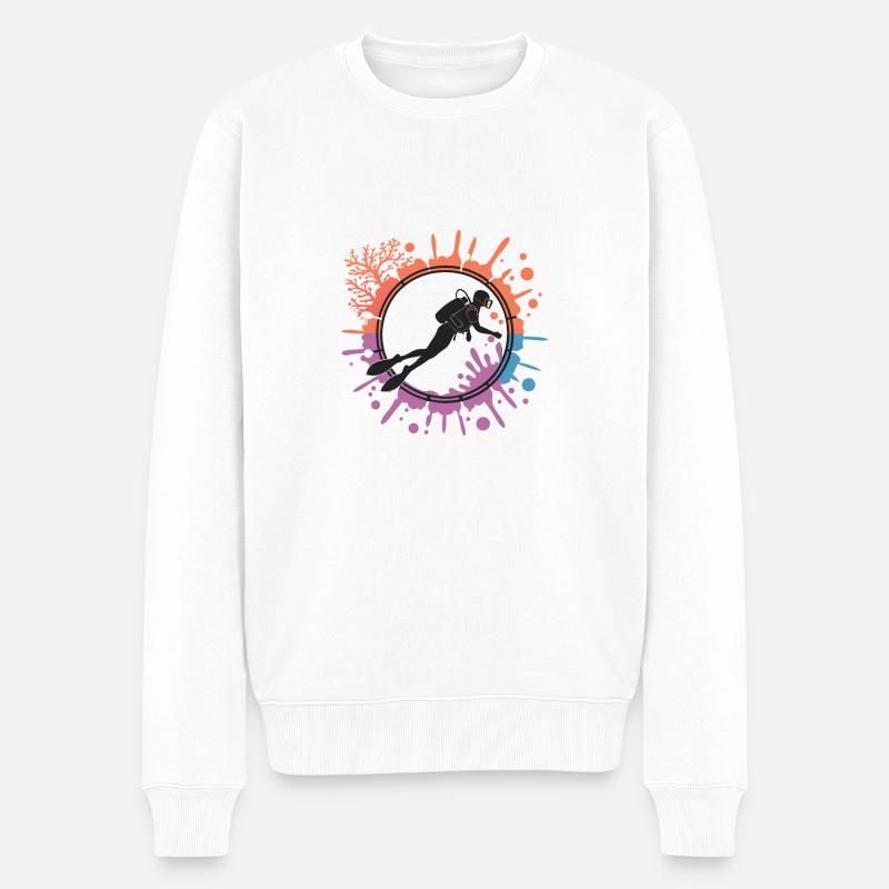 AVENTURE EN MER - Pull Premium bio Homme - blanc