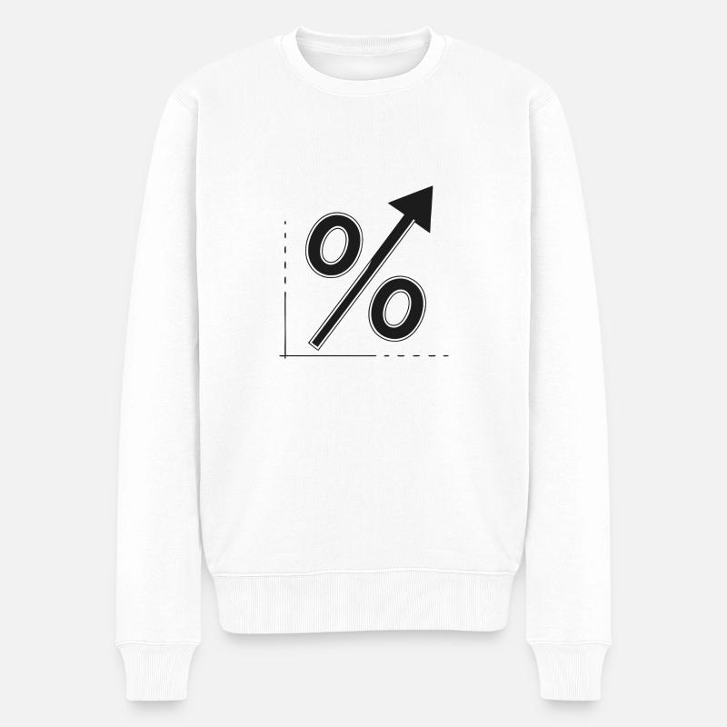 WAHRER WERT - Männer Premium Bio Pullover - Weiß