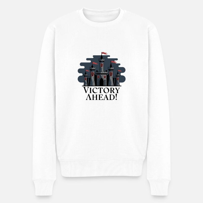 FORT DER UNABHÄNGIGKEIT - Männer Premium Bio Pullover - Weiß