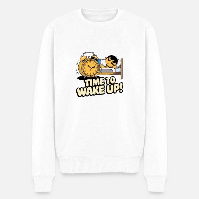 UHR - Männer Premium Bio Pullover - Weiß