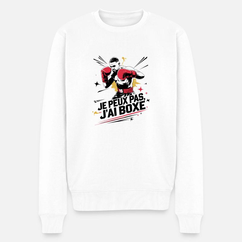 Je peux pas j'ai boxe - Pull Premium bio Homme - blanc