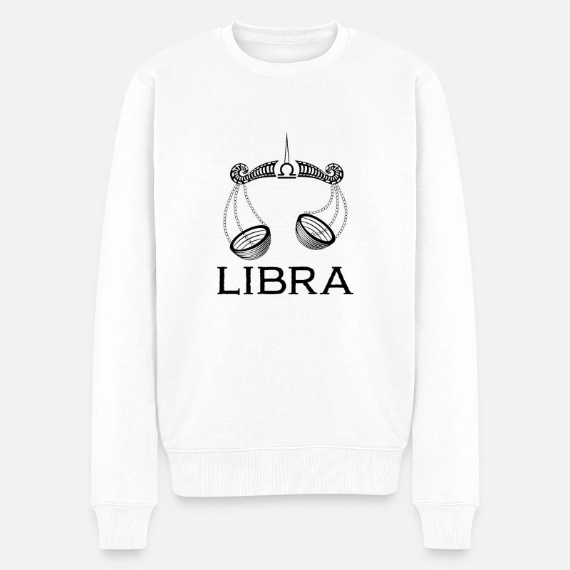 libra1s Zeichenfläche 1 - Männer Premium Bio Pullover - Weiß