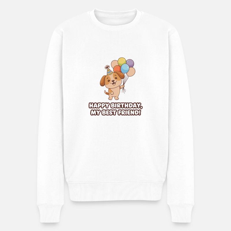 CHIENS - Pull Premium bio Homme - blanc