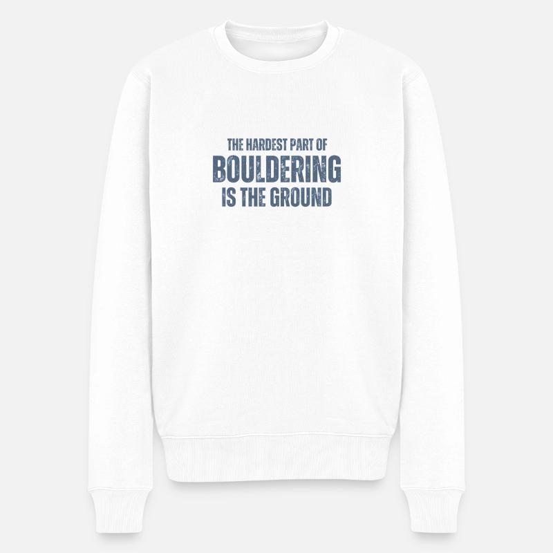 Bouldern Boulderer Boulder - Männer Premium Bio Pullover - Weiß