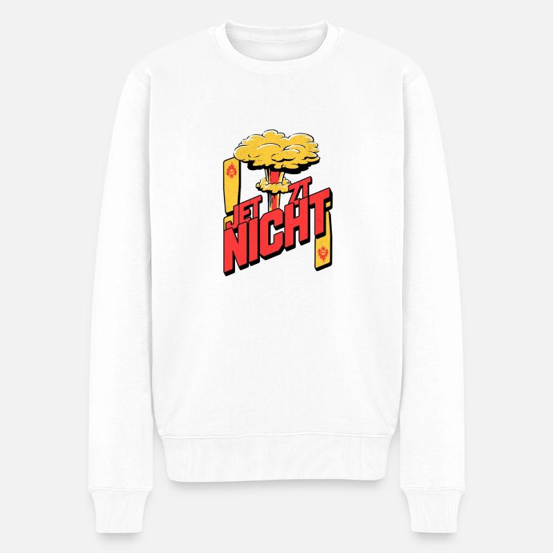 Jetzt nicht! - Männer Premium Bio Pullover - Weiß