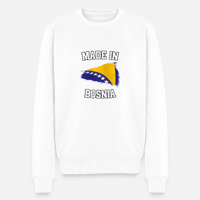 Fabriqué en Bosnie - Pull Premium bio Homme - blanc