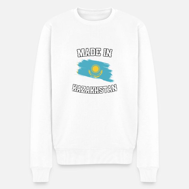 Fabriqué au Kasazkhstan - Pull Premium bio Homme - blanc