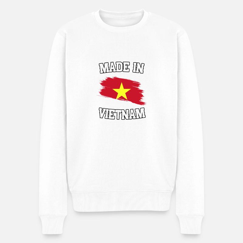 Fabriqué au Vietnam - Pull Premium bio Homme - blanc