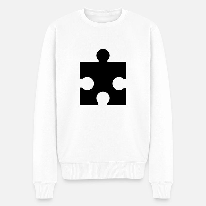 Puzzle - Pull Premium bio Homme - blanc