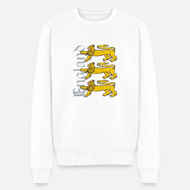 3 Lions - Angleterre - Pull Premium bio Homme - blanc