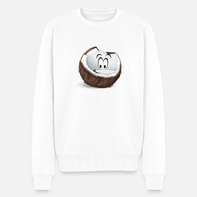 Coconut - Pull Premium bio Homme - blanc