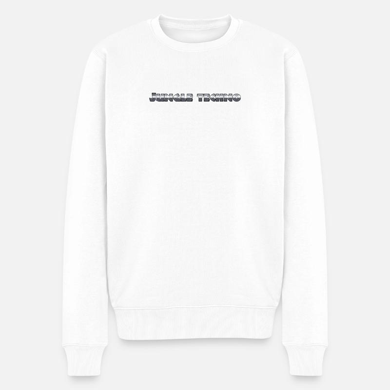 Imprimé techno jungle vif - Pull Premium bio Homme - blanc