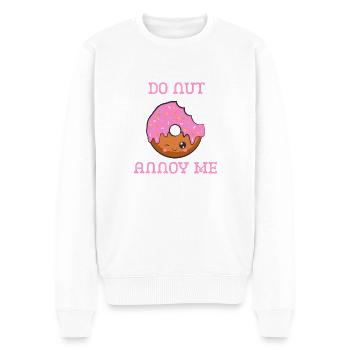 Est-ce que les noix m’ennuient | Donut Dire - Pull Premium bio Homme - blanc - Devant - Thijin (182cm)