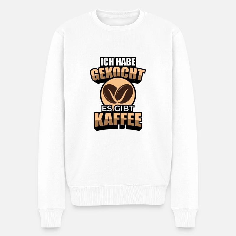 Barista - Männer Premium Bio Pullover - Weiß