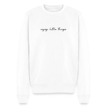 Profitez des petites choses - Pull Premium bio Homme - blanc - Devant - Thijin (182cm)