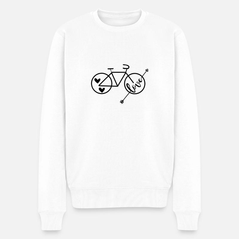 Bicyclette - Pull Premium bio Homme - blanc