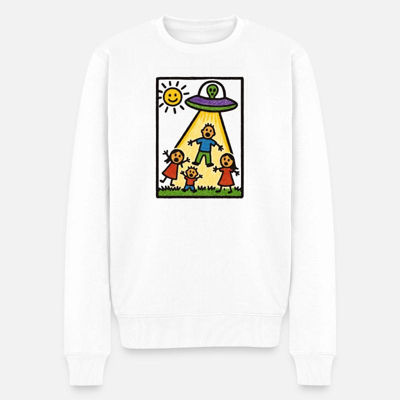 OVNI emmène papa avec lui ! - Pull Premium bio Homme - blanc