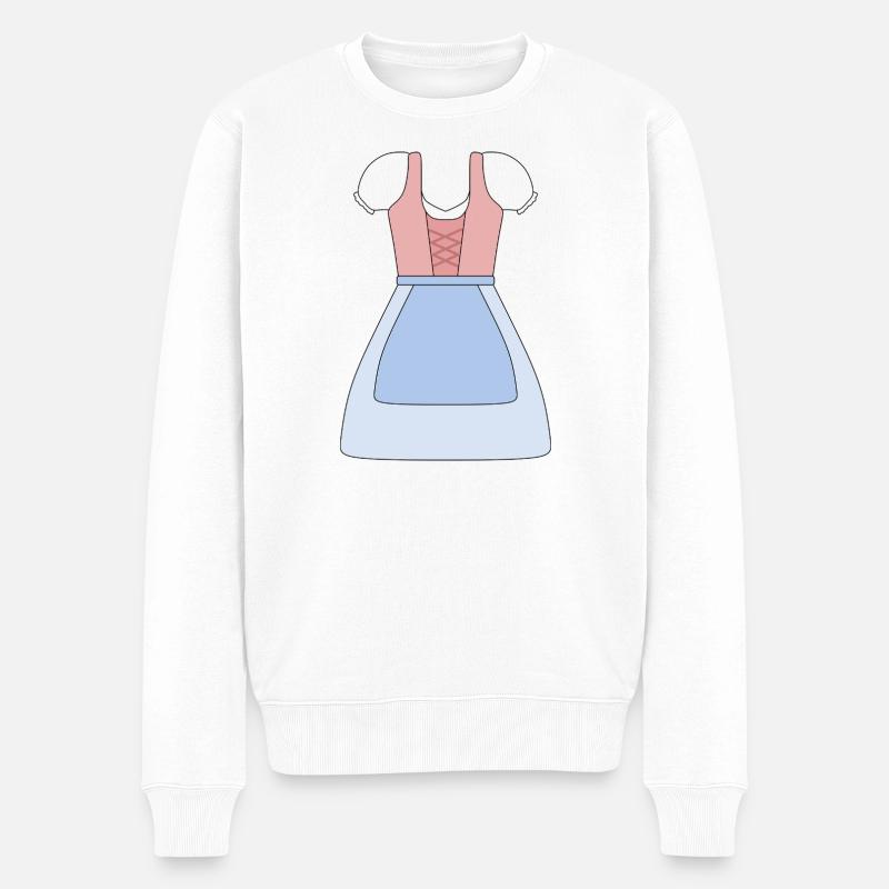 Conception de robe bavaroise traditionnelle Dirndl - Pull Premium bio Homme - blanc