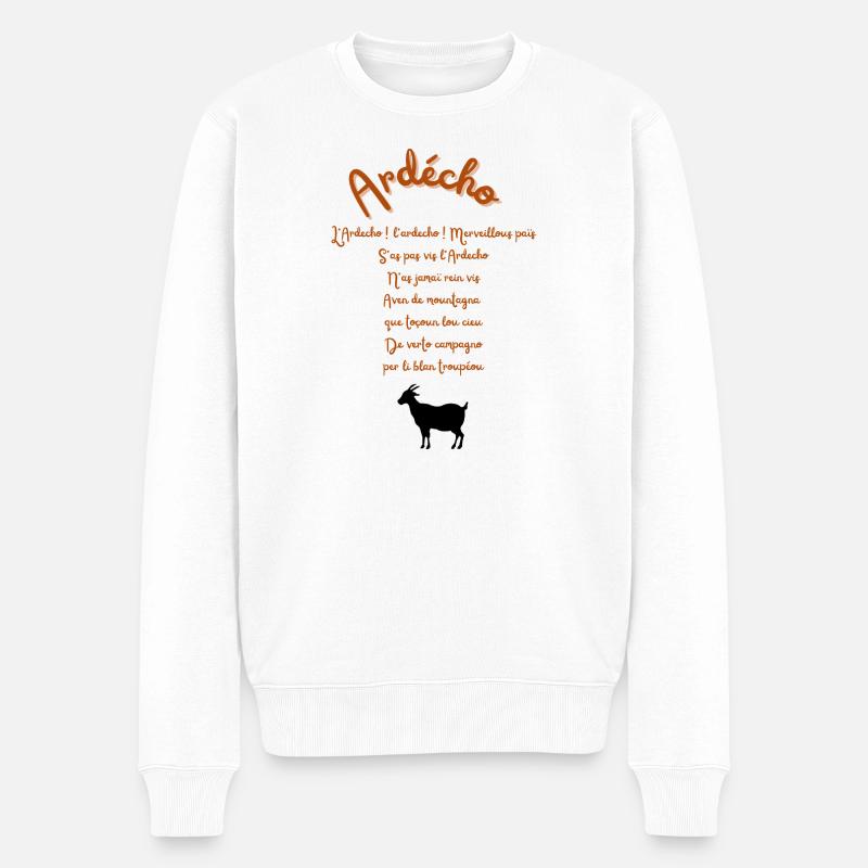 Design Ardéchois - Pull Premium bio Homme - blanc