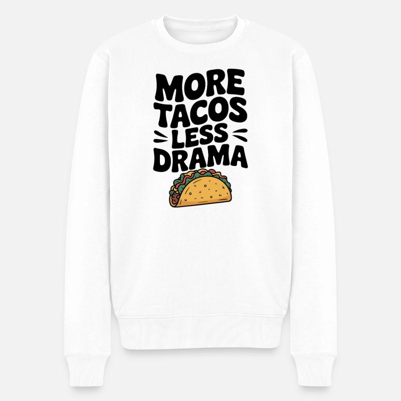Plus de tacos, moins de drame - Pull Premium bio Homme - blanc