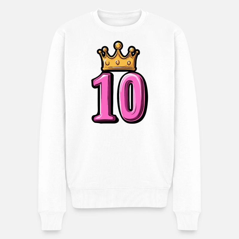 Couronne à 10 chiffres - Pull Premium bio Homme - blanc