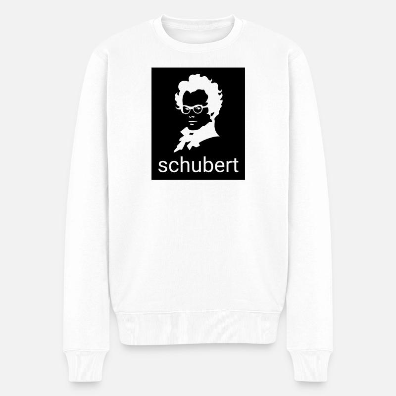 Schubert Silhouette Portrait - Pull Premium bio Homme - blanc