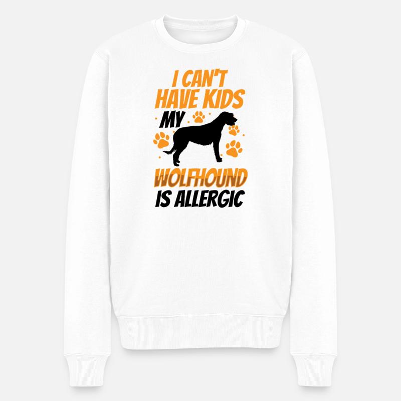 Irish Wolfhound est allergique - Pull Premium bio Homme - blanc