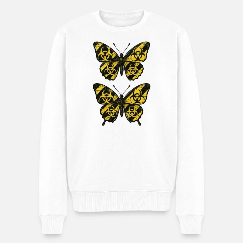 Papillons Underground Bioharzard - Pull Premium bio Homme - blanc